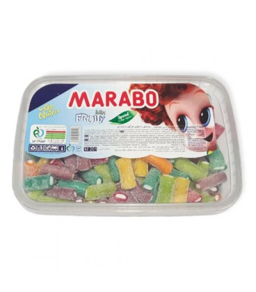 پاستیل لقمه ای شکری میوه ای مارابو مقدار 800 گرم