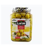 زیتون سبز پر شده با فلفل لوراس