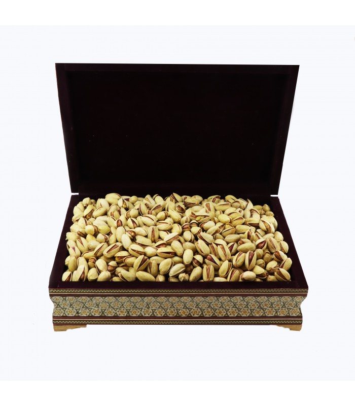 پسته اکبری زعفرانی کادویی خاتم