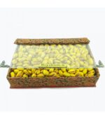 پسته اکبری زعفرانی 700 گرم جعبه ترمه