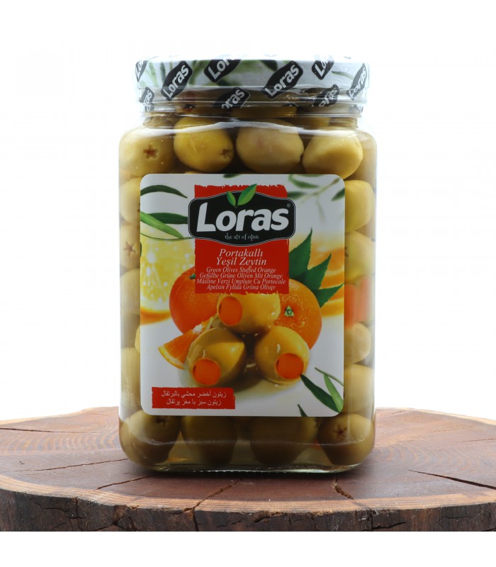 زیتون سبز با مغز لیمو لوراس