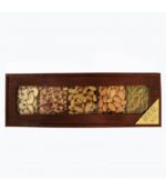 جعبه کادویی چرمی قهوه ای 4 خانه روژان