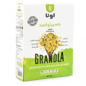 گرانولا جو دو سر پرک دانه چیا و کنجد اونا 650 گرم