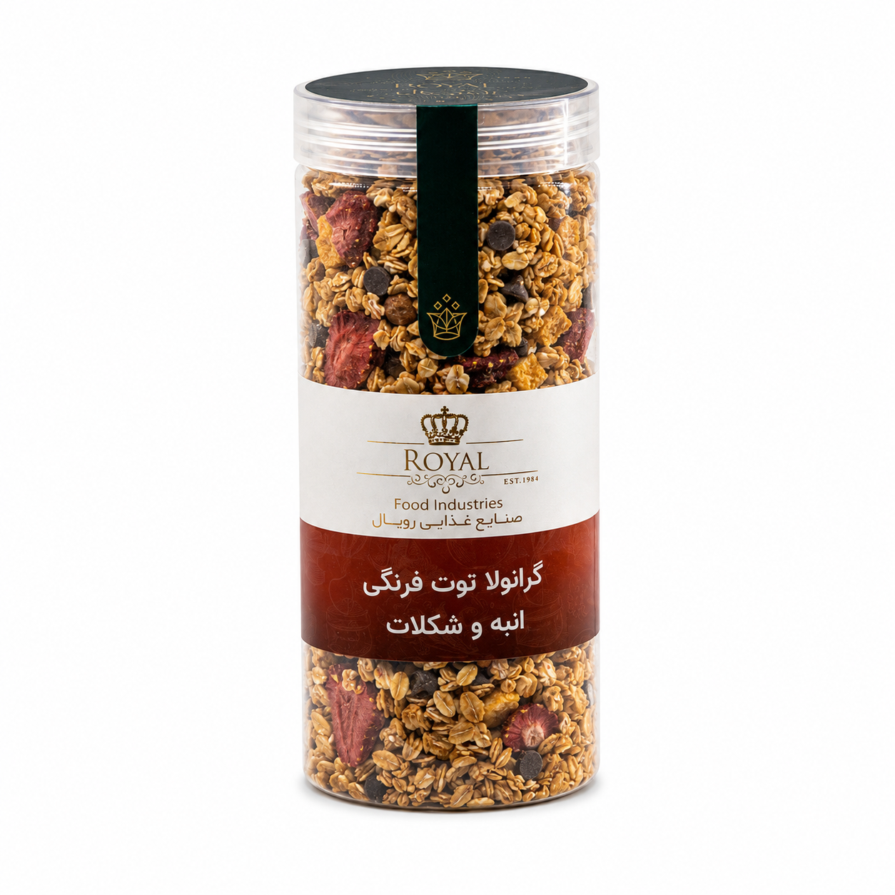 گرانولا توت فرنگی و انبه شکلات