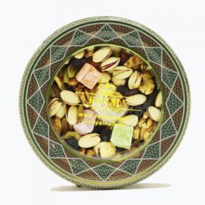 آجیل یلدا جعبه کادویی خاتم فلزی