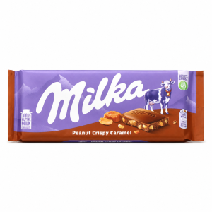 شکلات میلکا کارامل کریسپی بادام زمینی MILKA گرم 90
