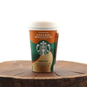 نوشیدنی استارباکس لیوانی با طعم کارامل ماکیاتو