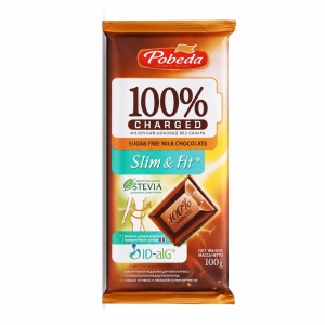 شکلات تخته ای رژیمی روسی پوبدا Pobeda Slim & FIT بدون شکر 100 گرم