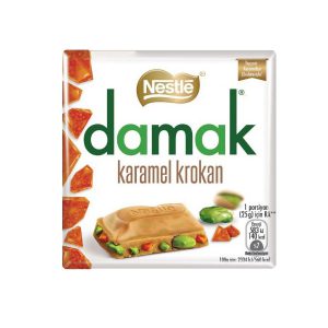 شکلات تخته ای با مغز پسته و کارامل داماک