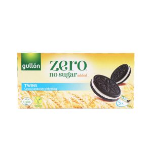 بیسکوییت شکلاتی با کرم وانیل بدون شکر گولون gullon گرم 210