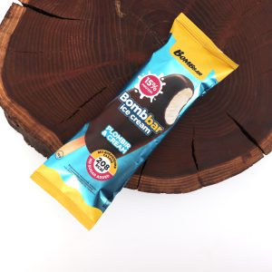 بستنی بمببار پروتئینی بدون شکر پلمبیر و خامه _ bombbar