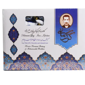 گز لقمه 18 درصد بادام و پسته کرمانی