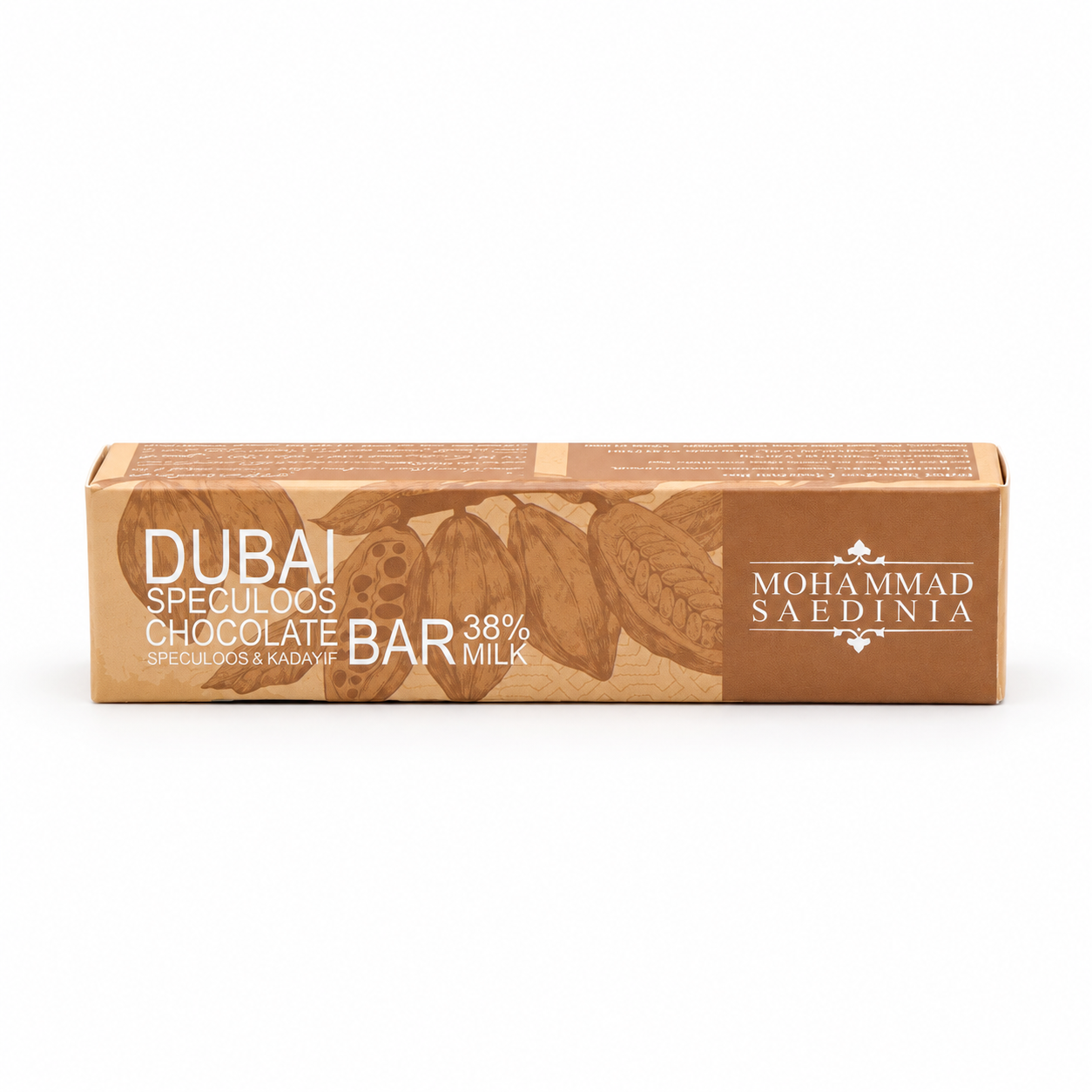 dubai choclate saedi nia bar 38% milk dubai choclate saedi nia bar 38 milk